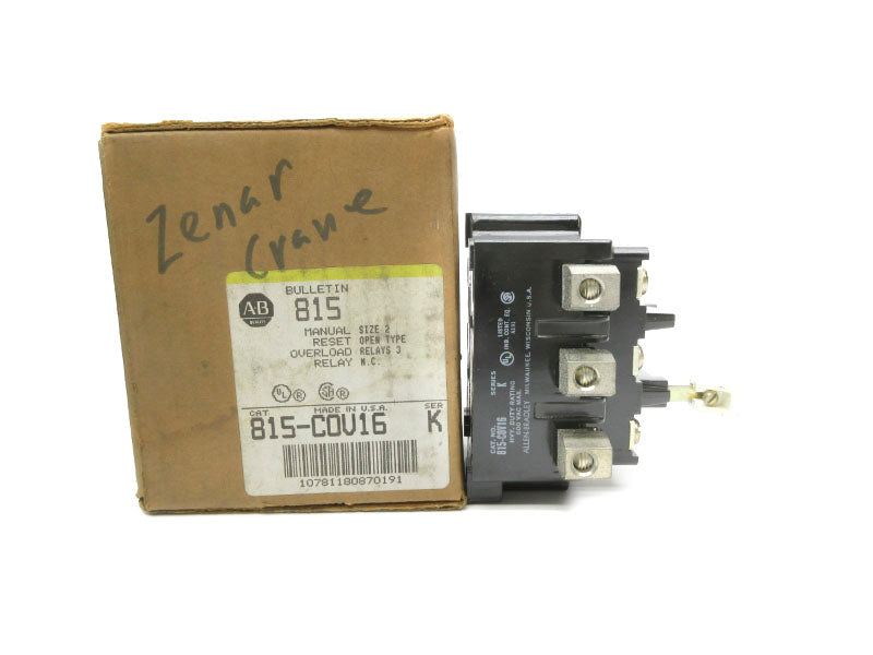 ALLEN BRADLEY 815-COV16 SER. K 600VAC (BR/YL) NSMP