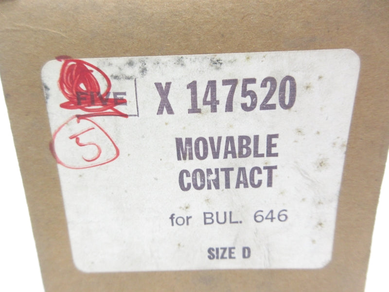 ALLEN BRADLEY X-147520 (PKG OF 5) (BR/WH) NSMP