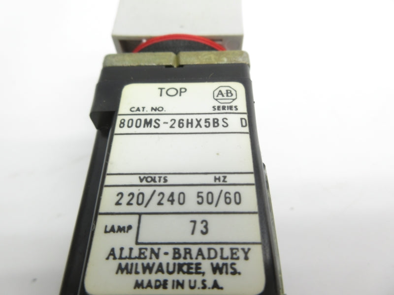 ALLEN BRADLEY 800MS-26HX5BS SER. D 220/240V NSNP