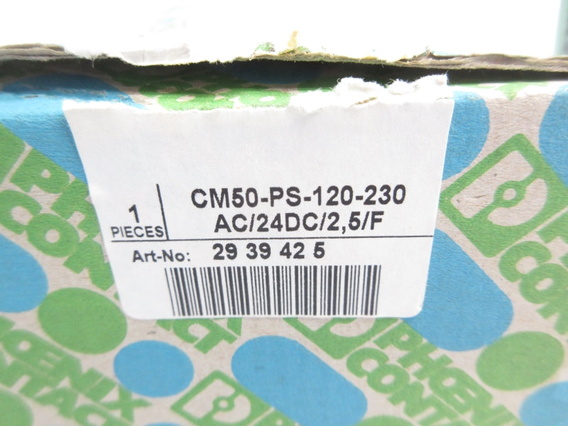 PHOENIX CONTACT CM50-PS-120-230AC/24DC/2,5/F 2939425 100-240VAC 1.2A-0.7A NSMP