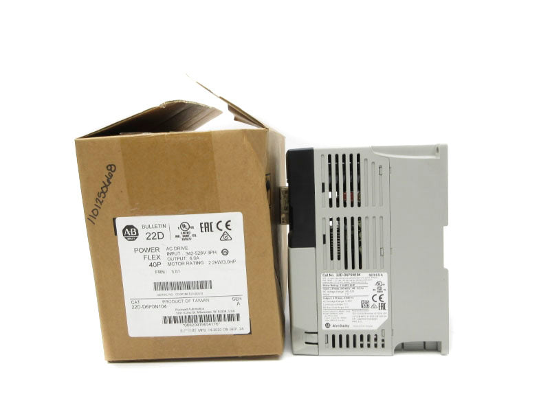 ALLEN BRADLEY 22D-D6P0N104 SER. A F/W 3.01 342-528V 6.0A NSMP
