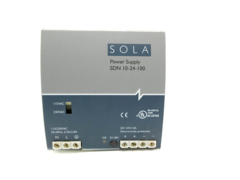 SOLA SDN10-24-100 115/230VAC 6.0A/2.8A NSNP
