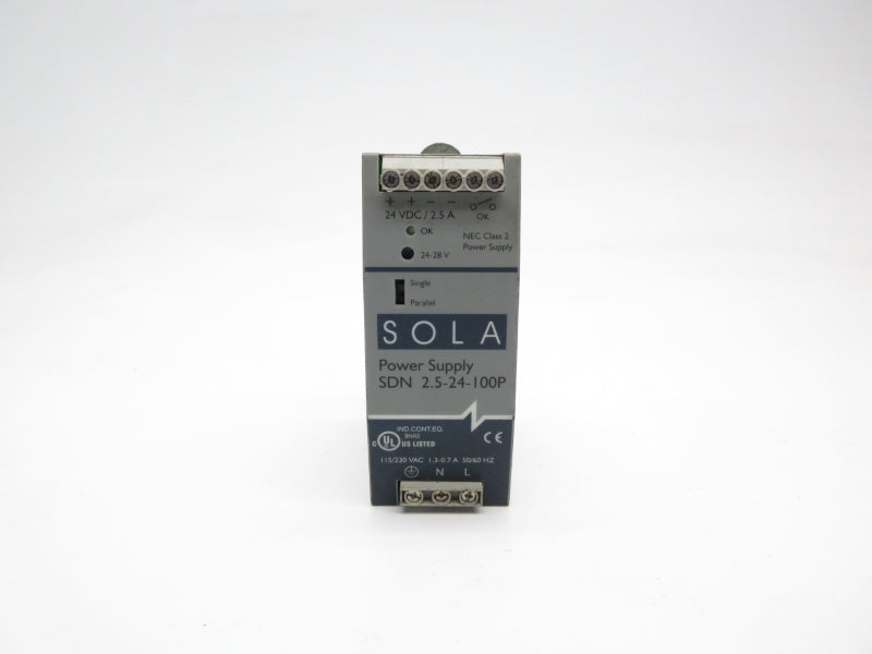 SOLA SDN2.5-24-100P 115/230VAC 1.3-0.7A UNMP