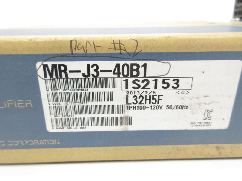 MITSUBISHI ELECTRIC MR-J3-40B1 100-120V NSMP