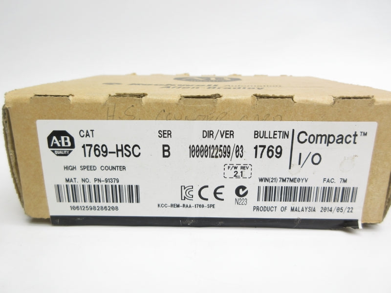 ALLEN BRADLEY 1769-HSC SER. B F/W 2.1 24VDC NSMP