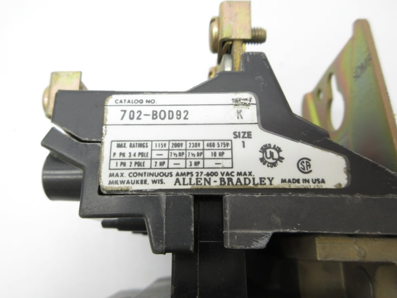 ALLEN BRADLEY 702-BOD92 SER. K 600VAC 27A (AS PICTURED) NSNP