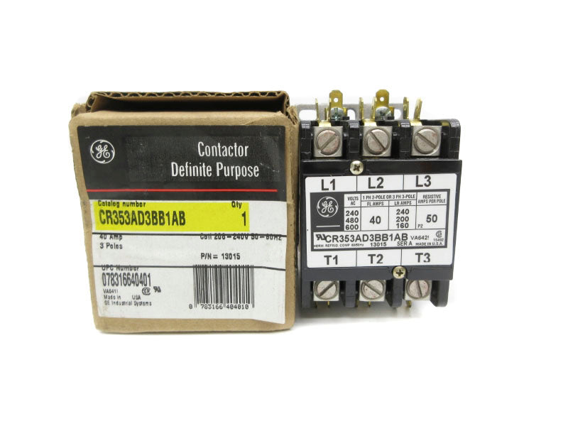 GENERAL ELECTRIC CR353AD3BB1AB 208/240V 40A NSMP