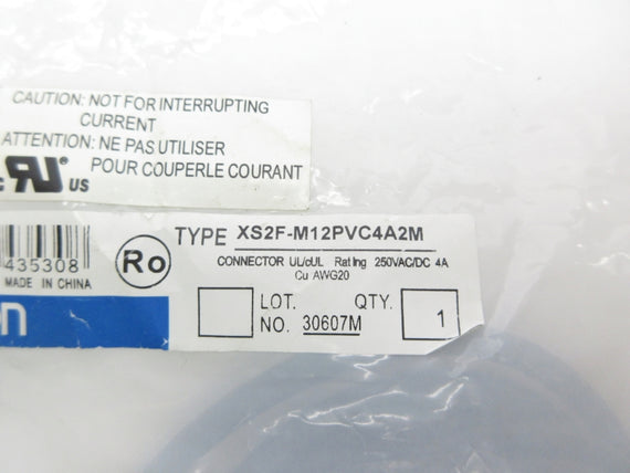 OMRON XS2F-M12PVC4A2M 250VAC/DC 4A NSMP