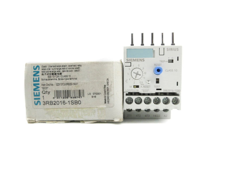 SIEMENS 3RB2016-1SB0 3-12A NSMP