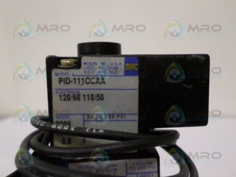 MAC 711C-12-PI-111CC w/ PID-111CCAA SOLENOID VALVE *USED*