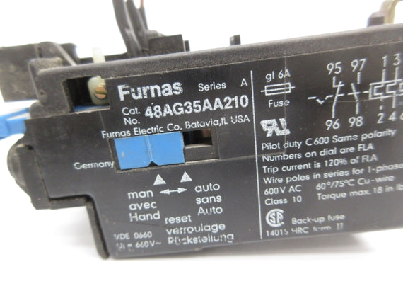 FURNAS 48AG35AA210 SER. A 600VAC 7-12A UNMP