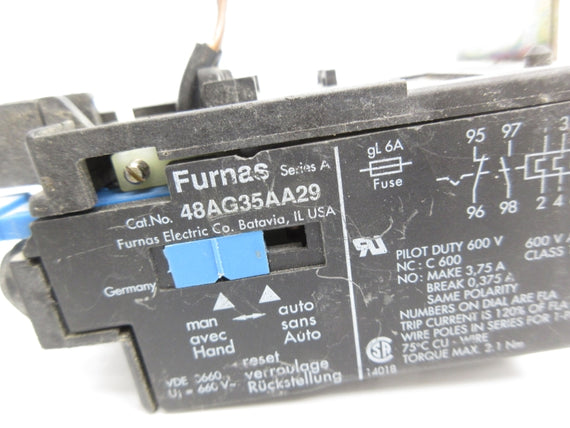 FURNAS 48AG35AA29 SER. A 600VAC 4.5-7.5A UNMP