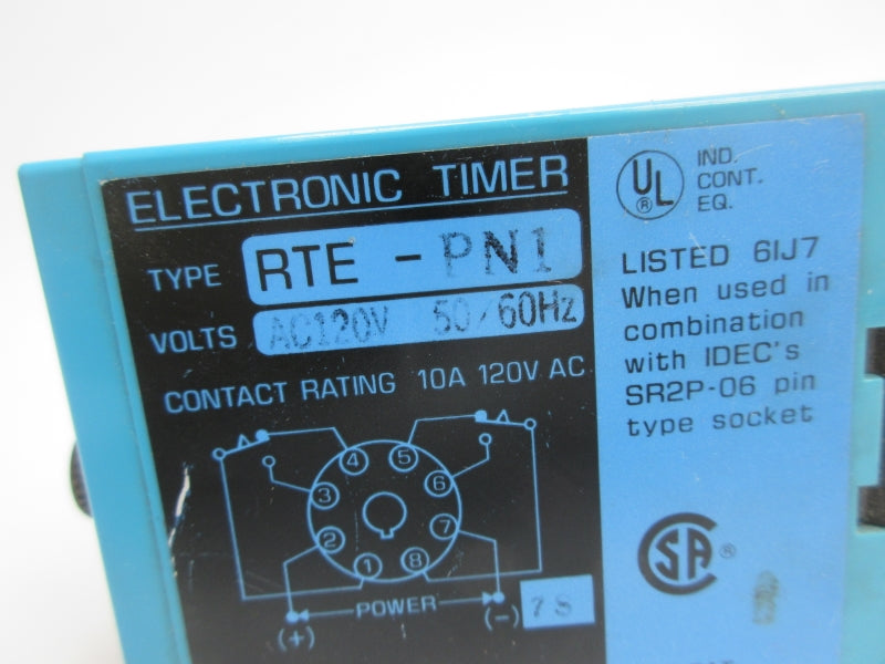 IDEC RTE-PN1 120VAC 10A 0-10S UNMP