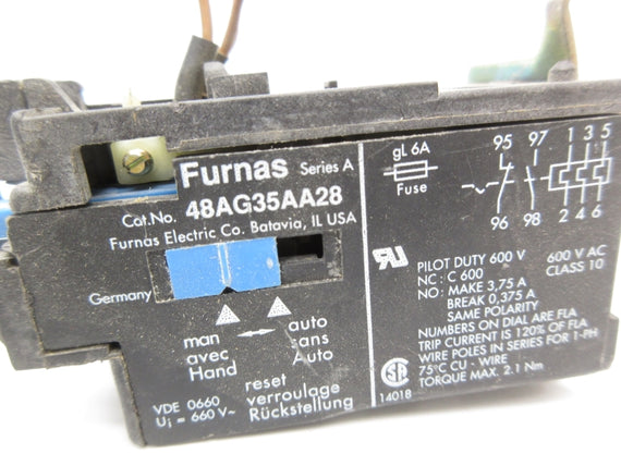 FURNAS 48AG35AA28 SER. A 600V 3-5A UNMP