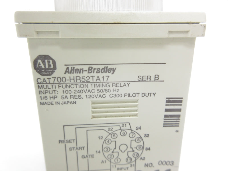 ALLEN BRADLEY 700-HR52TA17 SER. B 100-240VAC 5A 0-6S NSNP
