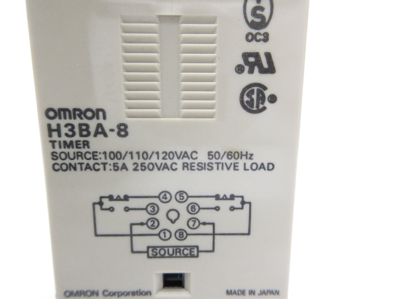 OMRON H3BA-8 100/110/120VAC 5A 0-10S NSNP