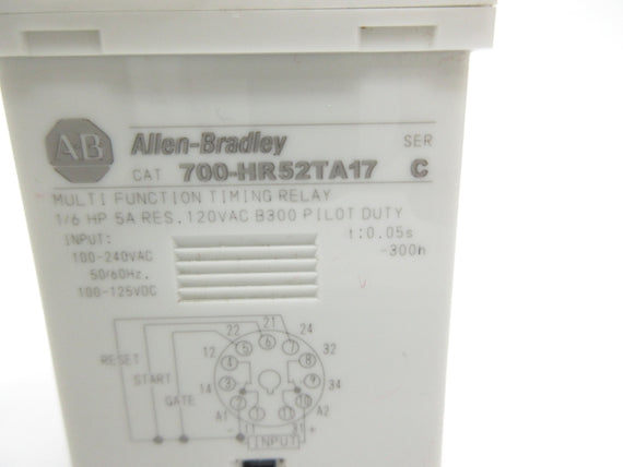 ALLEN BRADLEY 700-HR52TA17 SER. C 100-240VAC 0-12S NSNP
