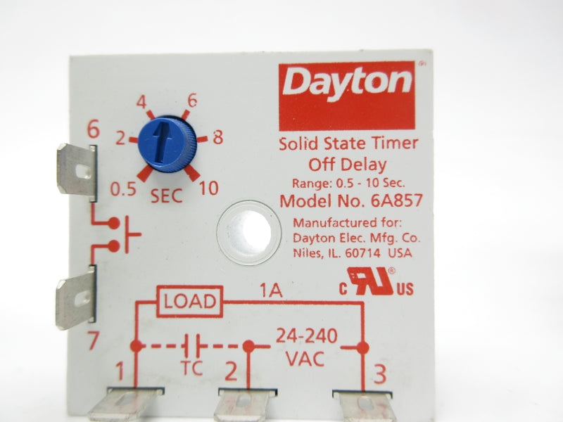DAYTON 6A857 24-240VAC 1A 0.5-10S NSNP