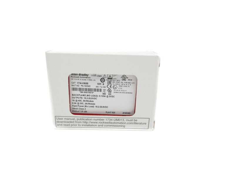 ALLEN BRADLEY 1734-OB8S SER. B 19.2-28.8VDC NSMP