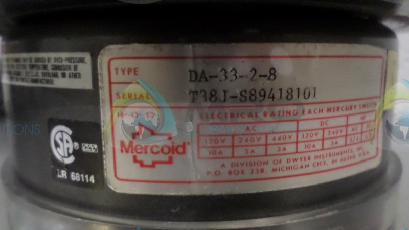 MERICOID DA-33-2-8 ELECTRICAL SWITCH  UNMP