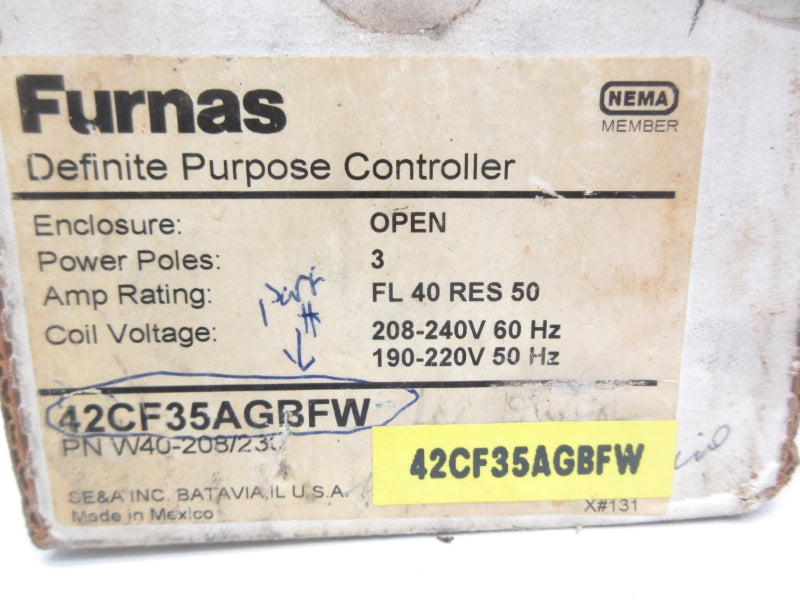 FURNAS 42CF35AGBFW 208-240V/190-220V 40A NSMP