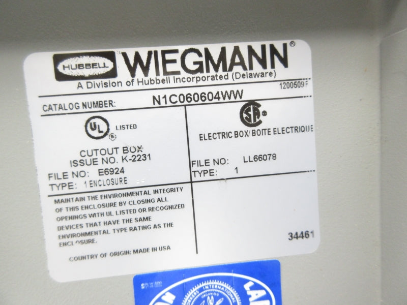 HUBBELL N1C060604WW NSNP
