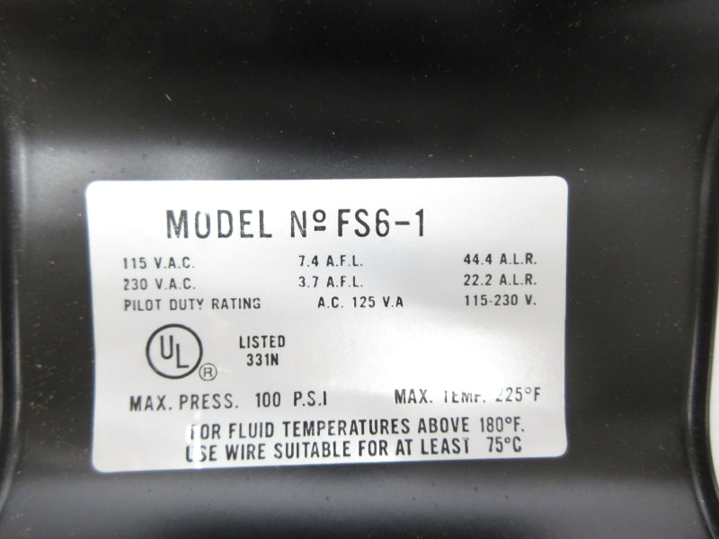 MCDONNELL&MILLER FS6-1 115/230VAC 7.4/3.7A 100PSI 225'F NSNP