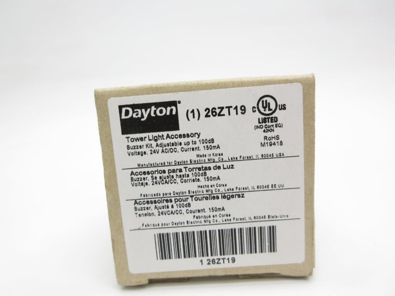 DAYTON 26ZT19 24VAC/DC NSMP