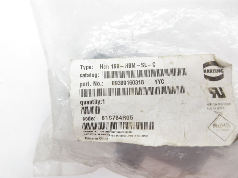 HARTING HAN16B-HBM-SL-C 09300160318 NSMP