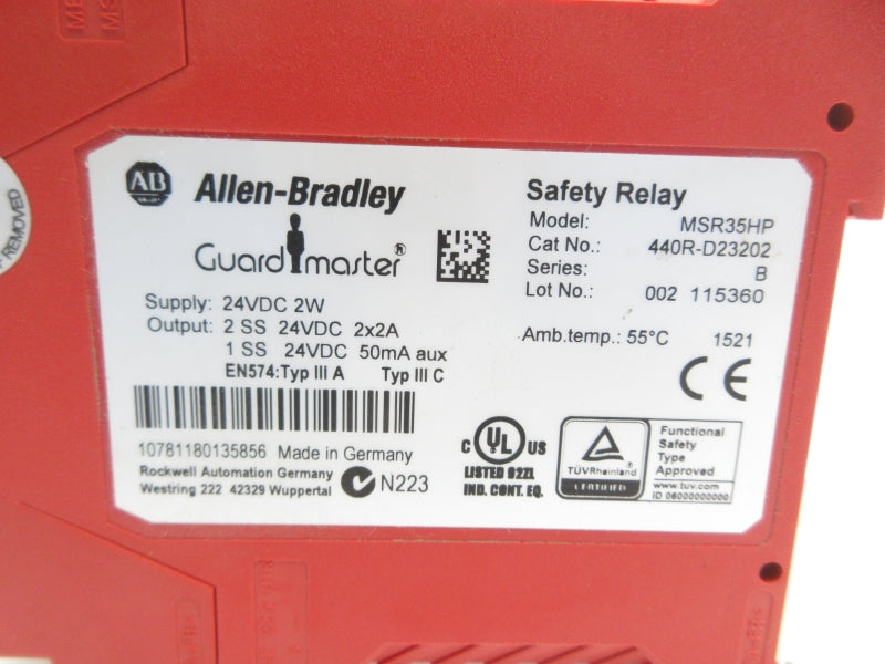 ALLEN BRADLEY 440R-D23202 SER. B 24VDC NSNP