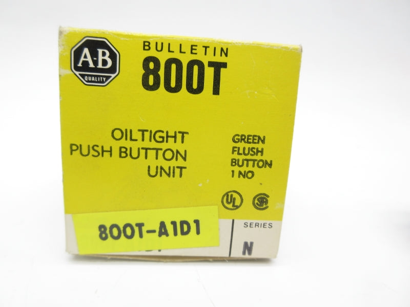 ALLEN BRADLEY 800T-A1D1 SER. N (BK/YL) NSMP