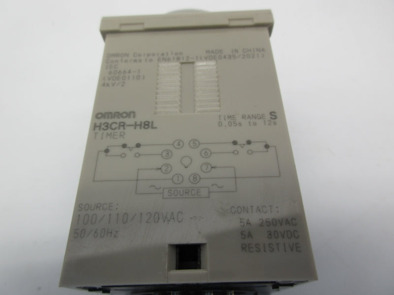 OMRON H3CR-H8L 100/110/120VAC 0.05S-12S NSNP
