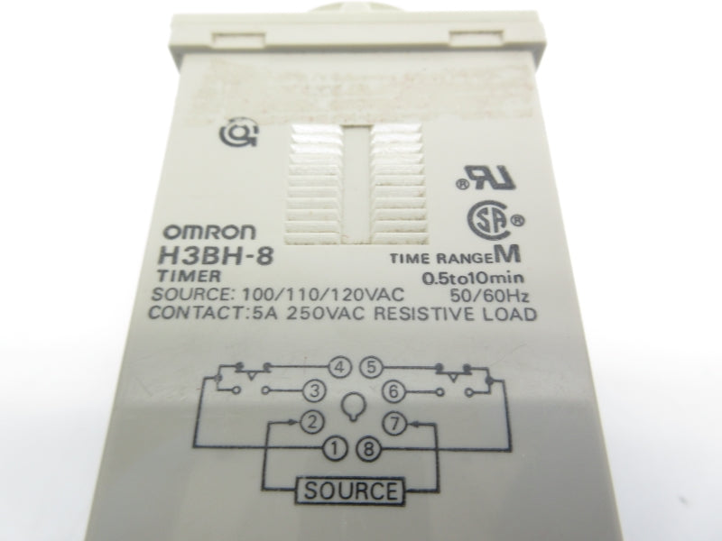 OMRON H3BH-8 100/110/120VAC 5A 0.5-10M NSNP