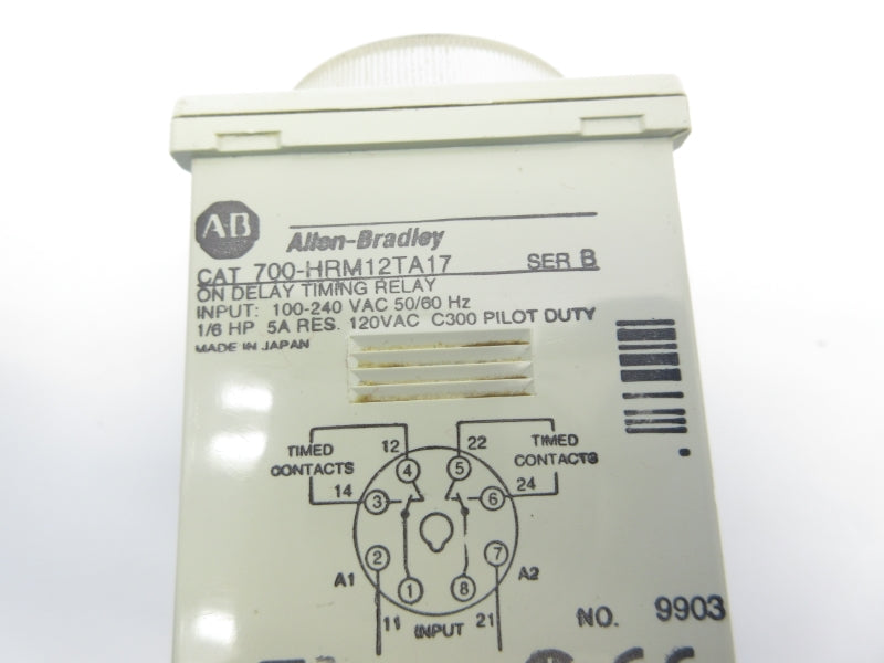 ALLEN BRADLEY 700-HRM12TA17 SER. B 100-240VAC 5A 0-12S NSNP