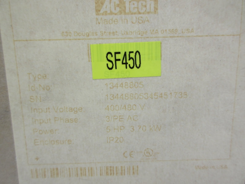 AC TECH SF450 400/480V 9.8/8.6A NSMP