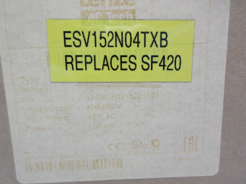 LENZE ESV152N04TXB 400/480V NSFS