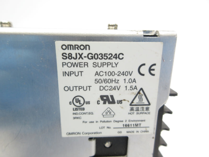 OMRON S8JX-G03524C 100-240VAC 1.0A UNMP