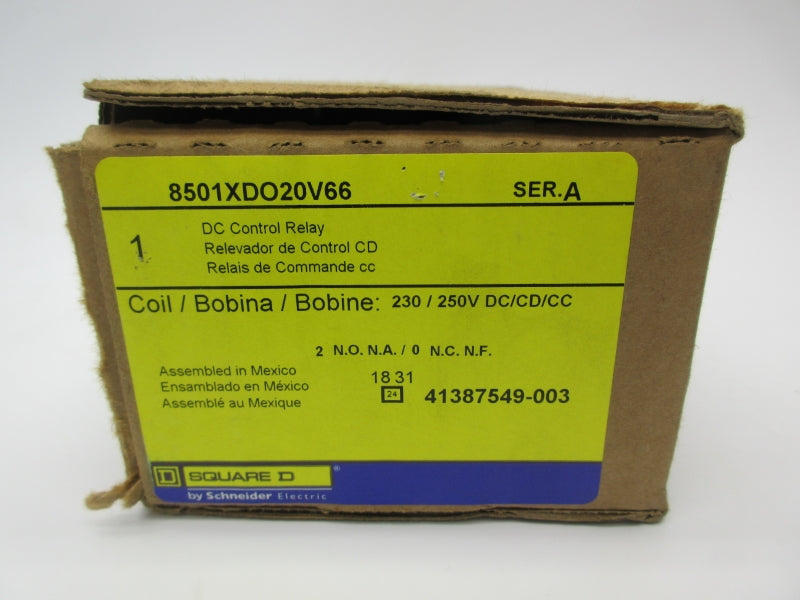 SQUARE D 8501XDO20V66 SER. A 230/250VDC NSMP