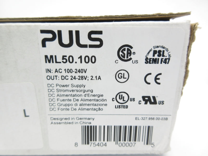 PULS ML50.100 100-240VAC 1A NSMP