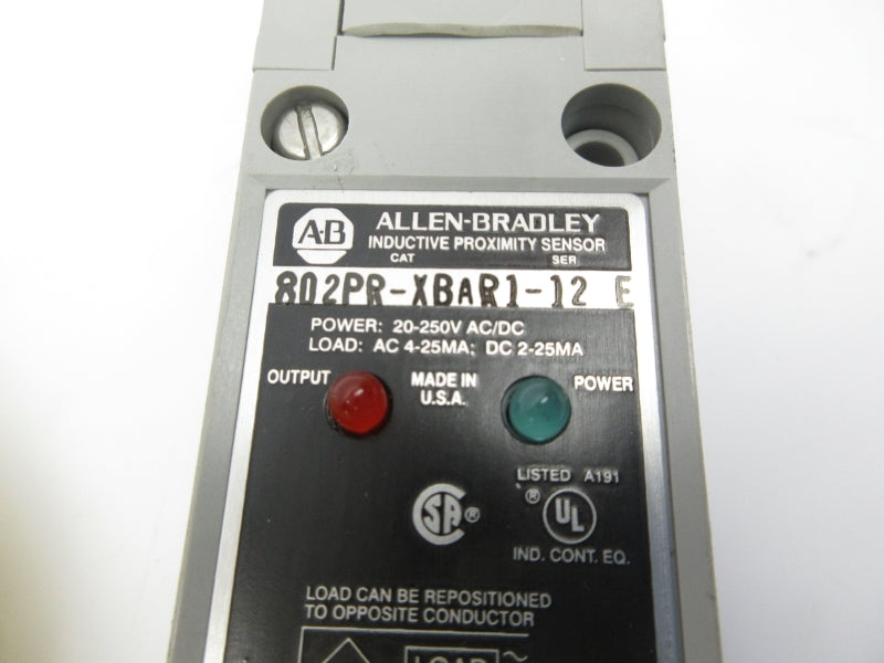 ALLEN BRADLEY 802PR-XBAR1-12 SER. E 20-250VAC/DC NSNP