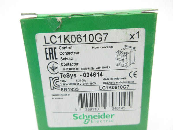 SCHNEIDER ELECTRIC LC1K0610G7 120V NSMP