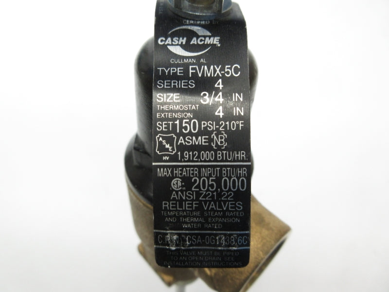 CASH ACME FVMX-5C 150PSI 3/4" UNMP