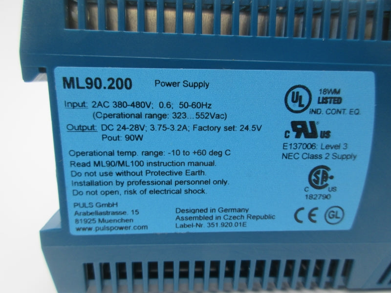 PULS ML90.200 380-480V 0.6A NSNP