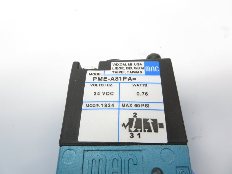 MAC PME-A81PA 24VDC 60PSI NSNP