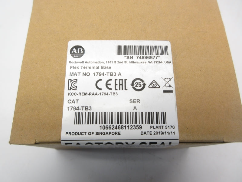 ALLEN BRADLEY 1794-TB3 SER. A DATE: 2019 NSFS