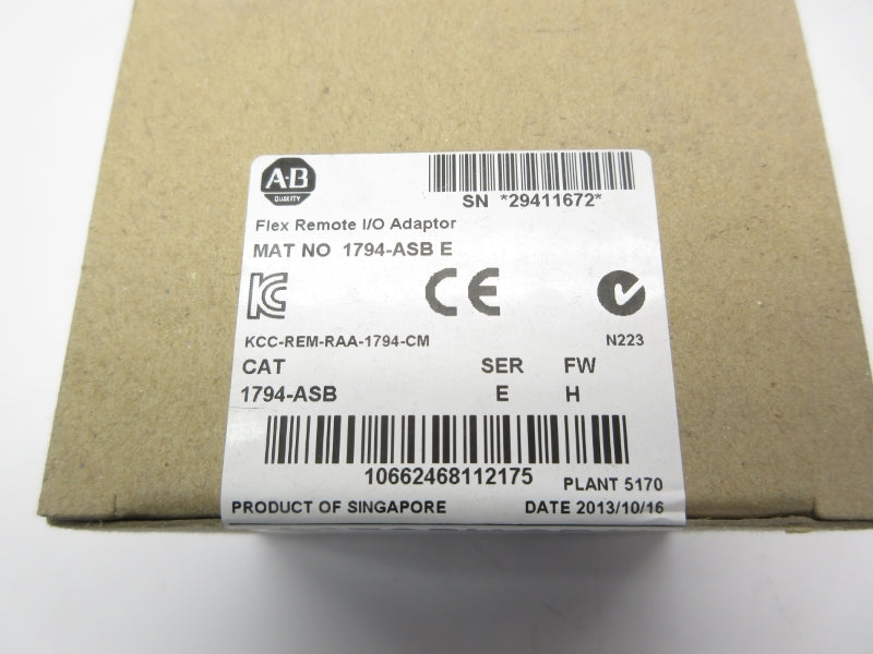ALLEN BRADLEY 1794-ASB SER. E F/W H DATE: 2013 NSFS