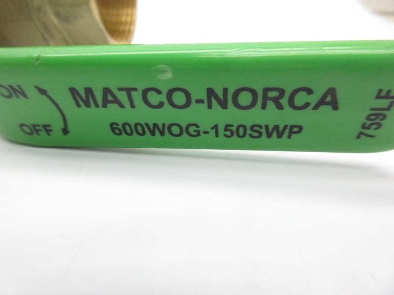 MATCO NORCA NSF61-8 600WOG-150SWP 1-1/2" NSNP