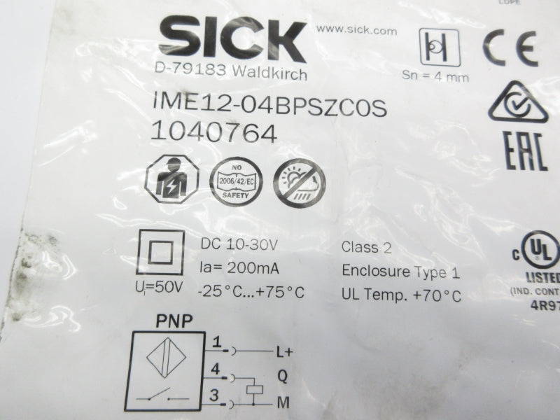 SICK IME12-04BPSZCOS 1040764 10-30VDC NSMP