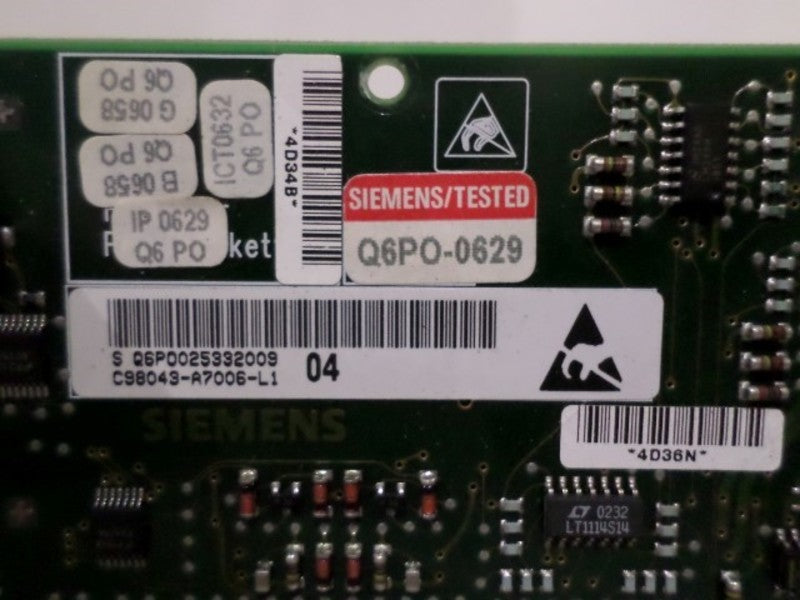 SIEMENS C98043-A7006-L1 TERMINAL EXPANSION BOARD *USED*