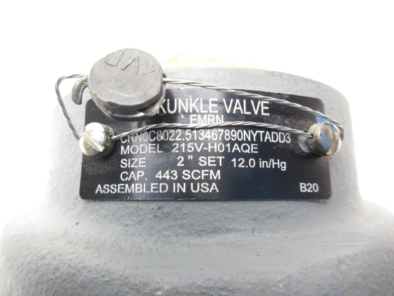 KUNKLE 215V-H01AQE 12.0IN/HG NSNP